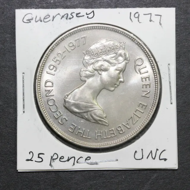 Bailiwick of Guernsey 25 Pence 1977 UNC (MG42R809)
