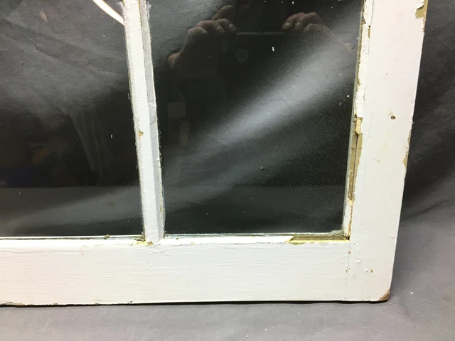 Antique 20x34 6 Lite Casement Shabby Window VTG Old Cabinet Cupboard Chic 97-21B 11