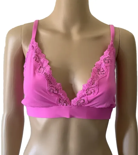 SIZE 4X SKIMS Fits Everybody Lace Triangle Bralette NEON orchid BR