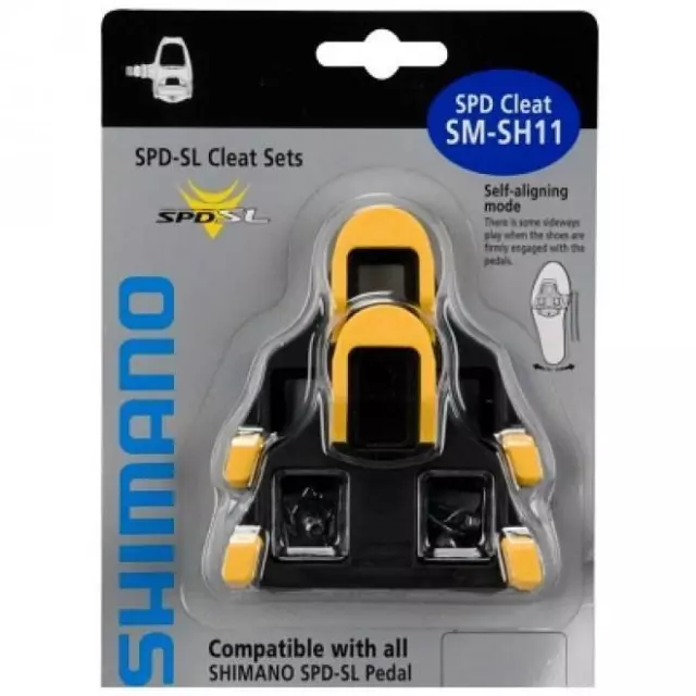 Pedales, Tacos para Pedales, Spd-Sl sm-sh11, Color Amarillo Y42U98010 SHIMANO Pe