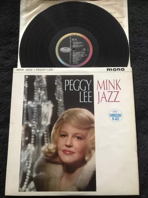 Peggy Lee - Mink Jazz Vinyl LP MONO UK Capitol T 1850 1963 1st Pressing VG+/VG+