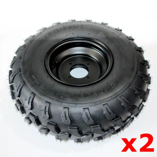 2X 19x7 - 8 inch Front Wheel Rim Tyre Tire 125cc 150cc Quad Dirt Bike ATV Buggy