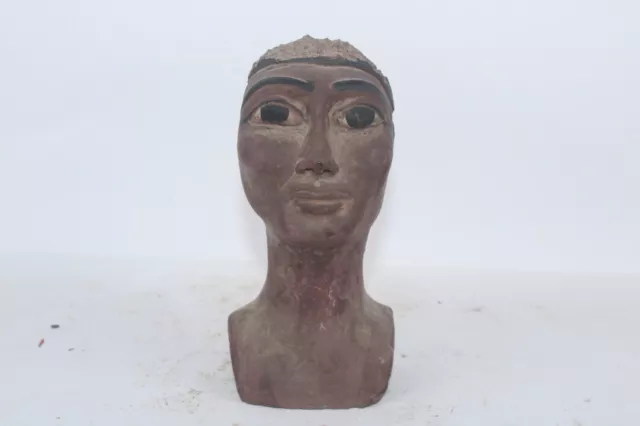 RARE ANCIENT EGYPTIAN ANTIQUE QUEEN Nefertiti Head Statue Old Egypt History 3