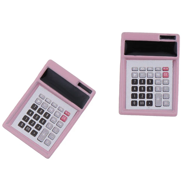 2PCS 1:12 Dollhouse Miniature Mini Calculator Model Doll Accessories Toy.mz