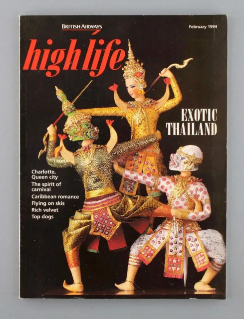 British Airways Highlife Airline Inflight Magazine February 1994 Robert De Niro