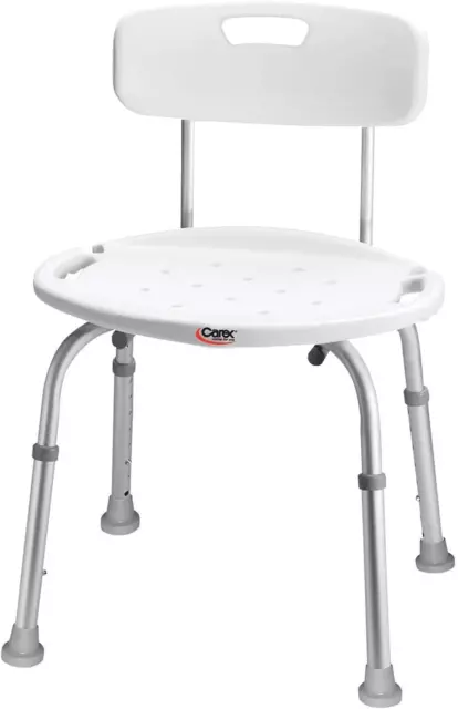 Bath Chair and Shower Chair with Back - Shower Seat for Elderly, Handicap, and D