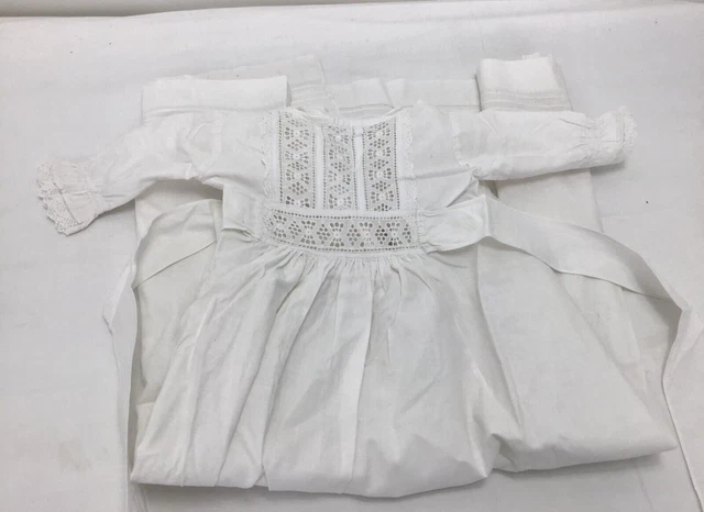 ABITI BAMBINO VINTAGE in cotone bianco probabilmente anni '40 - Tamigi Hospice