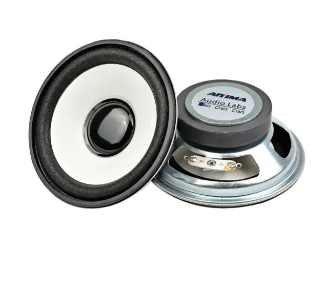 2 Pcs Speaker Magnetic Aesthetic Wired White Rubber 4 Ohm 10W Sound System Parts
