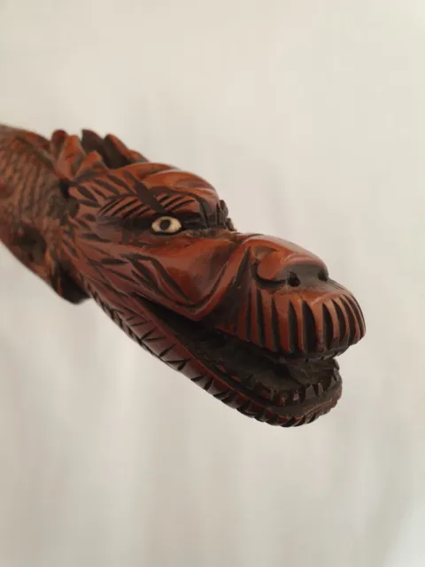 Japanese Or Chinese large carved dragon, incense burner, 19th C