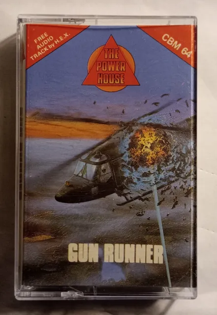 GUN RUNNER - RARE Power House - Commodore 64 C64 C128 - TESTED See photos