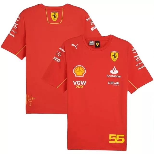 Ferrari Polo Shirt 2024 Racing F1 XS-3XL