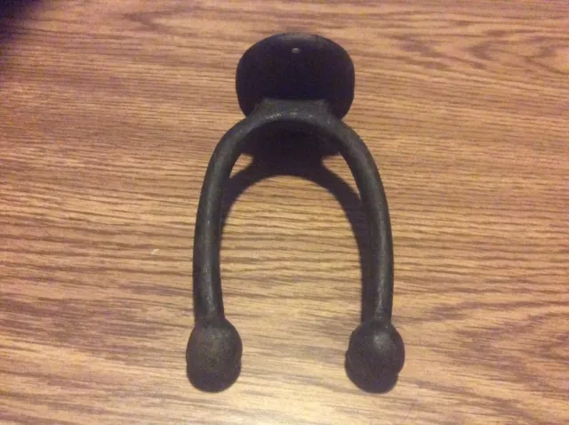 Vintage  Cast Iron Double Prong Tack / Coat Hook