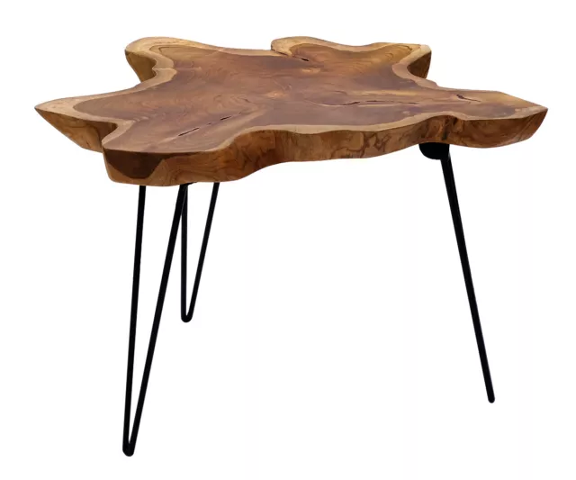 En Bois de Teck Klapptisch Table Basse D'Appoint Pliable Salon