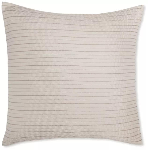 MSRP $165 Calvin Klein Home Wellfleet Ribbon Stripe Sham Beige 26x26in