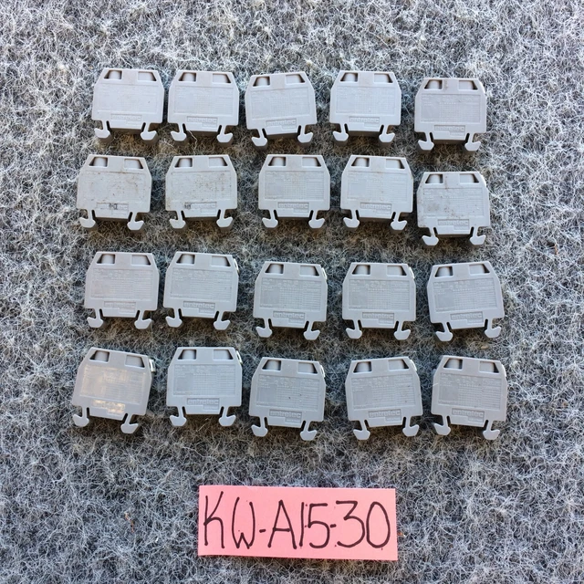 Entrelec DR4/6 Screw Clamp Terminal Block Gray LOT OF 20