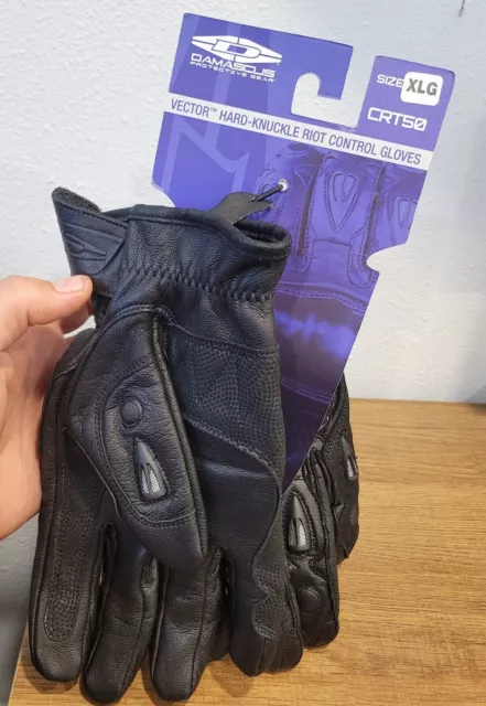 Damascus Vector Hard-Knuckle Riot Control Gloves CRT50 Size XLG New