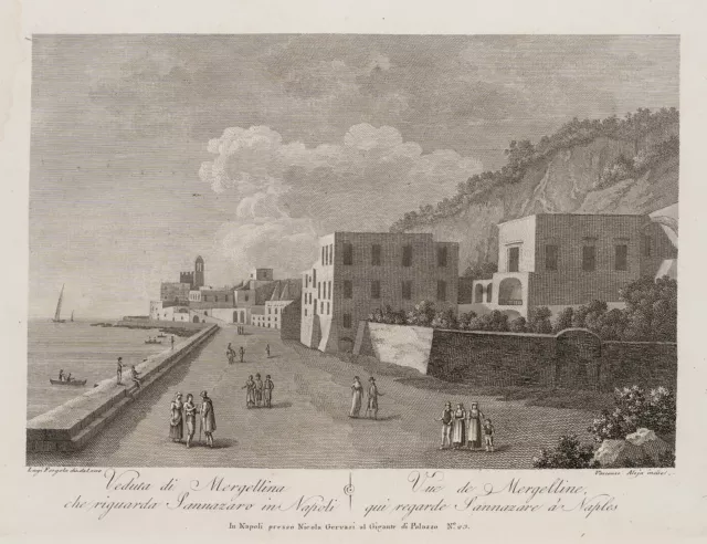 ALOJA (19.Jhd) nach FERGOLA (*1768), Promenade in Neapel, um 1810, KSt.