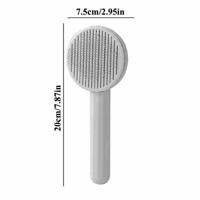 Pet Dog Cat Hair Remover Comb Grooming Massage Deshedding Self Cleaning Brush 2