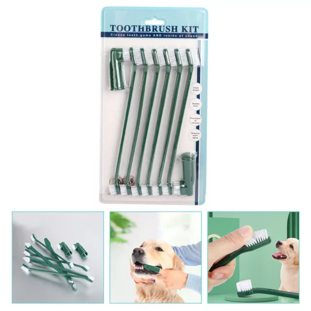 Pet Toothbrush Baby Toothbrushes Kid Tools Double Headed Dog Set