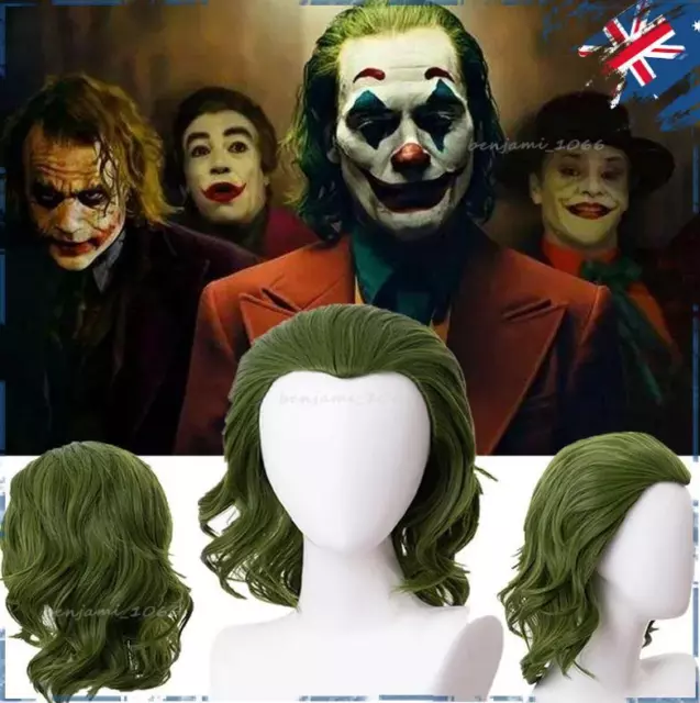 Joker Arthur Fleck Joaquin Phoenix Wig Cosplay Curly Hair Halloween Party Prop