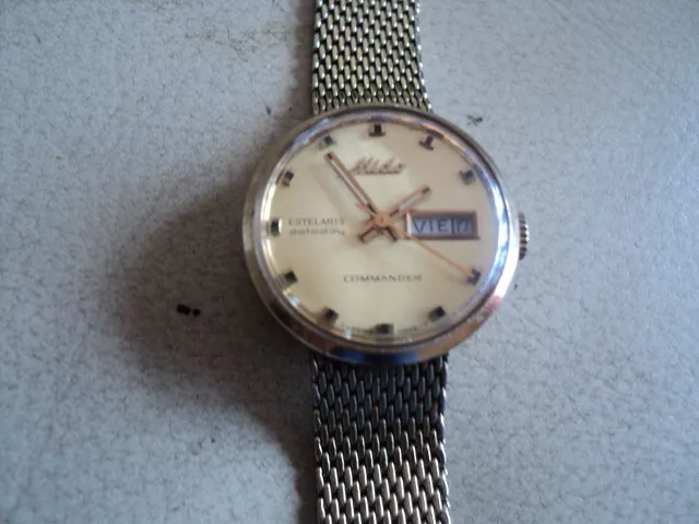 VINTAGE MIDO COMMANDER Ladies Automatic Swiss Made Watch Working With ...