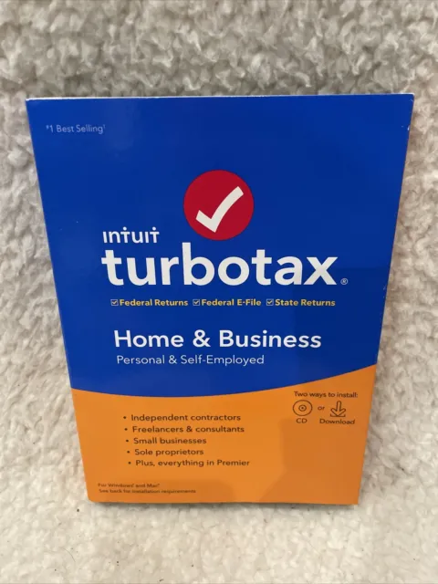 Intuit Turbotax Home & Business 2019 Personal & Self-Employed Fed E-File+ State