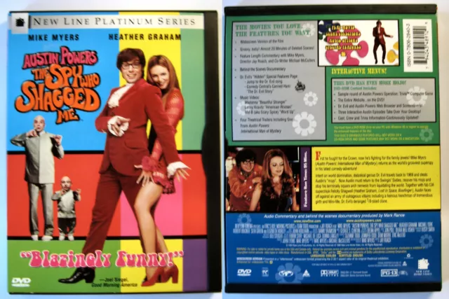 Austin Powers The Spy Who Shagged Me New Line Platinum Region 1 Ntsc Dvd