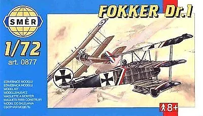 FOKKER Dr.I - KAIZERLICHE LUFTWAFFE MKGS (JACOBS & BAUMER)#877 1/72 SMER/EDUARD