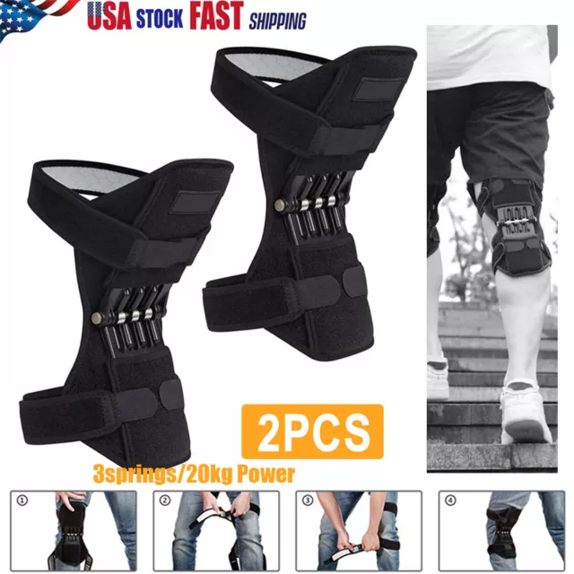 Non-slip Joint Support Knee Booster Lift Knee Pads Care Powerful Rebound Spring