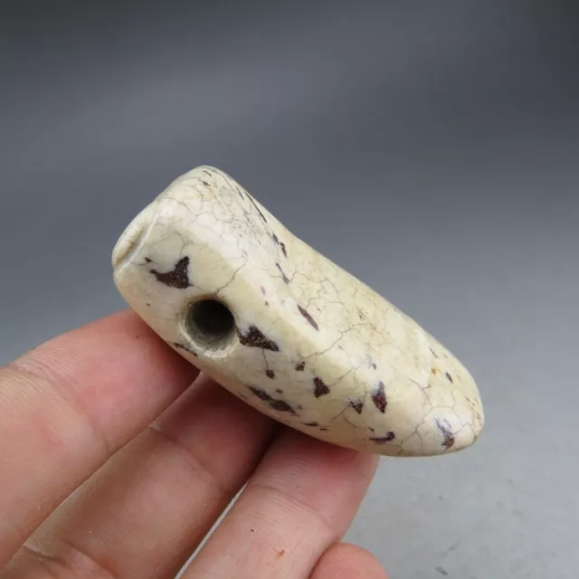 China, jade, Hongshan culture,chicken bone white,cicada, pendant  A229