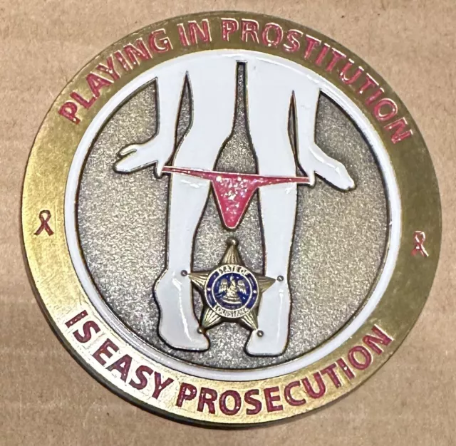 Rare 2023 Mardi Gras Prostitution Enforcement Challenge Coin Pink Variant