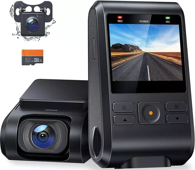 APEMAN Dual Dash Cam C550 1080P Front Rear Car Driving Recorder Camera Night GPS