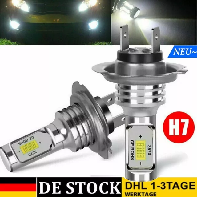 2x H7 4000LM LED Scheinwerfer Birnen Lampen Fern-/Abblendlicht Xenon Halogen-NEU