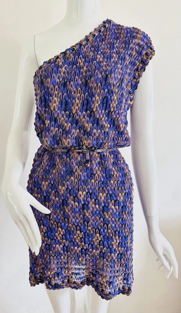 Robe Missoni Taille 40IT En Viscose - Couleur Grise, Motif Géométrique, Manches Courtes, Occasion Parfaite
