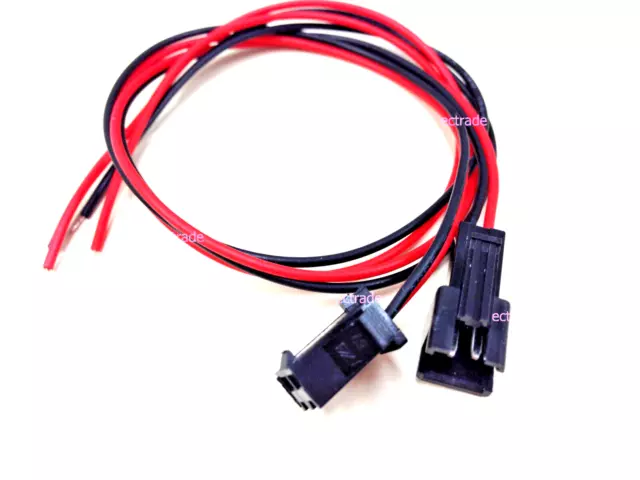 JST 2.5mm SM 2-Pin RC Battery LiPO NiCD/MH Male Female Connector 30cm Wire 10Set