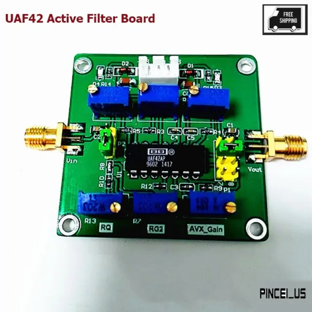 UAF42 Active Filter Board Adjustable Highpass/Lowpass/Bandpass for Ham Radio Amp