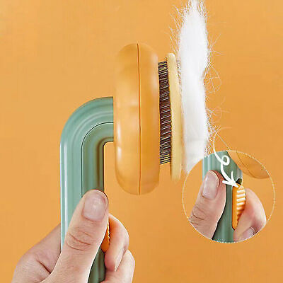 Pet Pumpkin Self Cleaning Comb Dog Cat Grooming Brush Tool Remove Hair Suppl 2