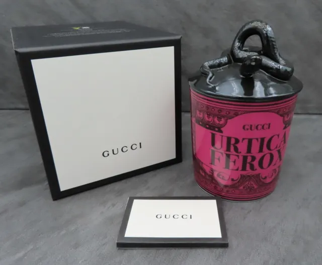 Gucci Wohndeko Richard Ginori Krug Porzellan Schlange mit Deckel Topf Selten