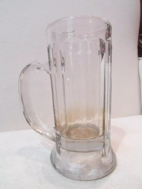 Antigua Jarra De Cerveza en Cristal Corte BAR 1/4 La Época Hacia 1910