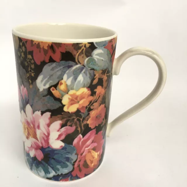 Dunoon Coffee Mug Cup Kews Adapted from 19th Cent Floral Flowers Scotland 10 oz