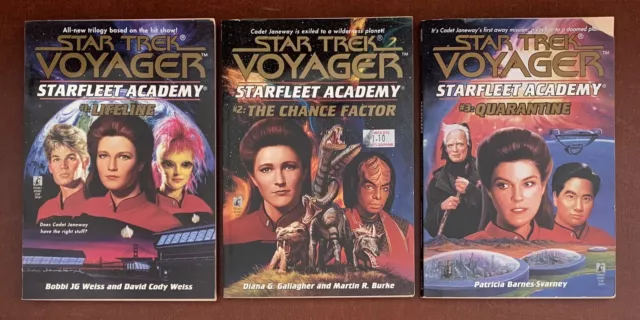 Star Trek Voyager Starfleet Academy Trilogy Young Adult Fiction 1997 Illustrated