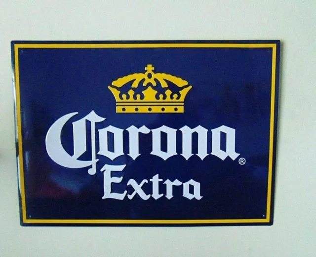 targa in metallo insegna pubblicitaria birra corona extra da per collezione