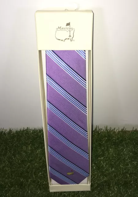 2018 Official Masters Augusta National Tournament Golf Silk Shimmering Tie Lilac