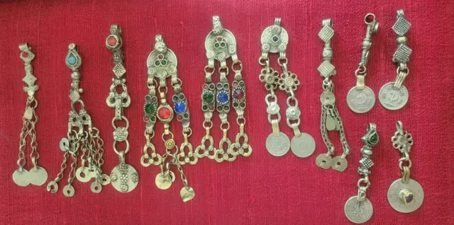 Vintage ATS Tribal Kuchi Belly Dance Adornments Charms Pendants Assorted Lot