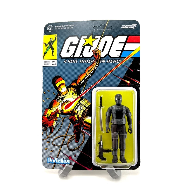 GI JOE SNAKE EYES v1) Super7 ReAction Wave 2 Cover Commando
