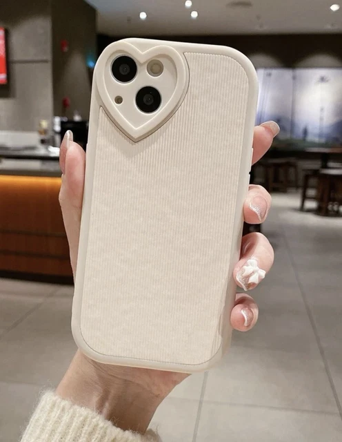 Beige heart iPhone 14 13 12 11 Pro Max, Pro And Standard Case