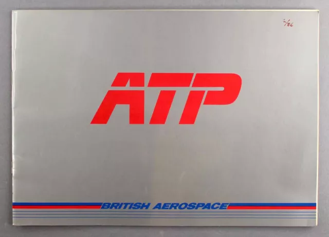 British Aerospace Atp Manufacturers Sales Brochure Seat Map