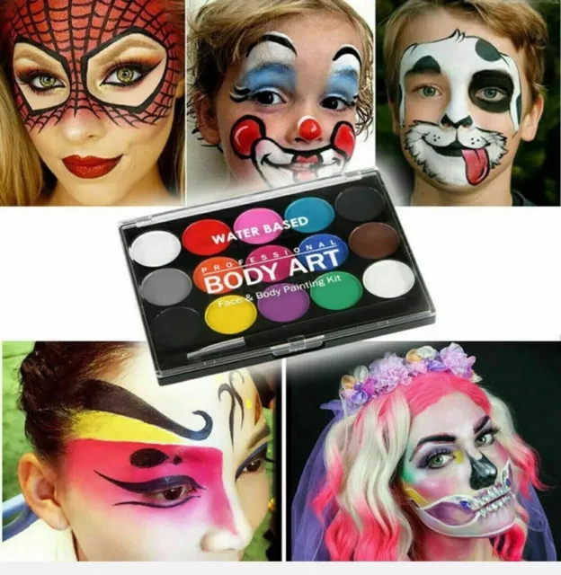 Professional Face Painting Kit for Kids Adults Face Body Paint Set Kit Party UK