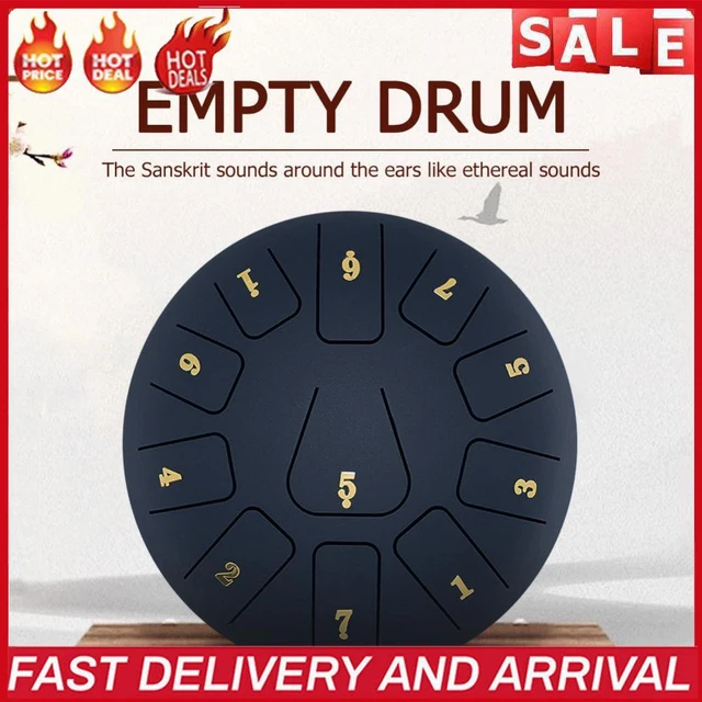 HUANGHUANG 8 Zoll StahlZungentrommel 11-Ton C Key Pan Drum Percussion Instrument
