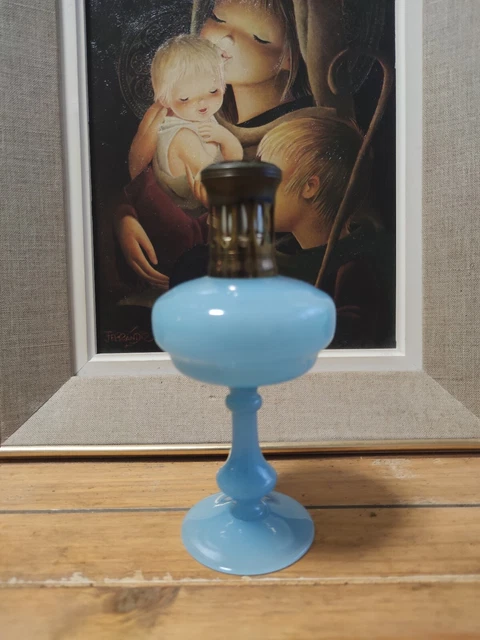 Jolie Lampe Berger Opaline Bleue